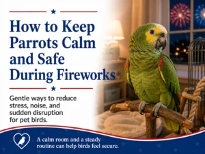Fourth of July Pet Safety Series, Part 4:  Parrots and Fireworks: How to Keep Birds Calm and Safe on the Fourth of July